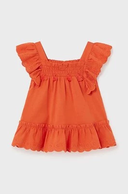 Mayoral bluzka niemowlęca kolor pomarańczowy gładka