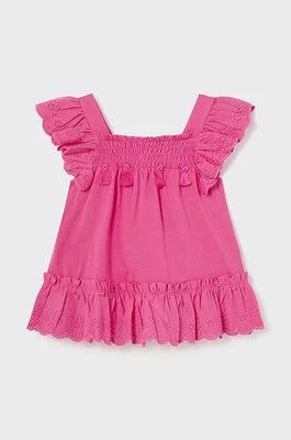 Mayoral bluzka niemowlęca kolor różowy gładka