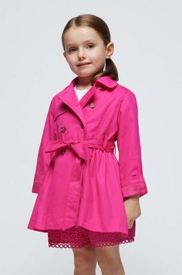Mayoral płaszcz dziecięcy kolor różowy