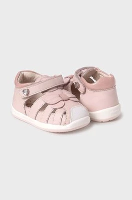 Mayoral sandały skórzane dziecięce kolor różowy
