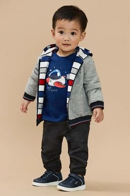 Mayoral spodnie dresowe niemowlęce jogger kolor szary gładkie