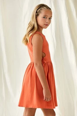 Mayoral sukienka dziecięca kolor pomarańczowy mini rozkloszowana