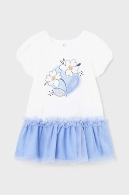 Mayoral sukienka niemowlęca kolor niebieski mini rozkloszowana
