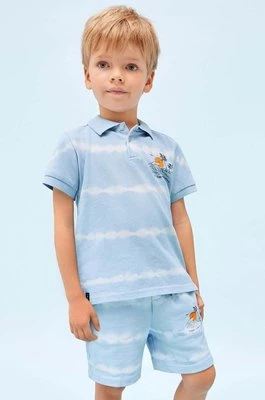 Mayoral szorty bawełniane dziecięce kolor niebieski regulowana talia