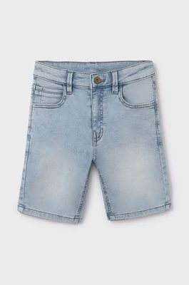 Mayoral szorty jeansowe dziecięce soft denim kolor niebieski