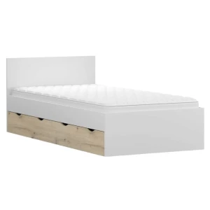 Meble Młodzieżowe JOY I Łóżko szuflady pojemne wygodne BIAŁE PRODUCENT