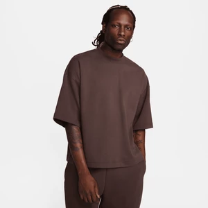 Męska bluza dresowa z krótkim rękawem o kroju oversize Nike Sportswear Tech Fleece Reimagined - Brązowy
