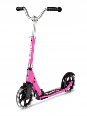 ﻿Micro Dwukołowa hulajnoga z dużymi świecącymi kołami dla dzieci Cruiser LED
