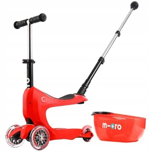 ﻿Micro - Trójkołowa hulajnoga/jeździk Mini2Go Deluxe Plus - czerwona