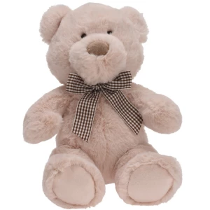 Miś pluszowy z kokardą Toby, 23 cm, beżowy 4-Home