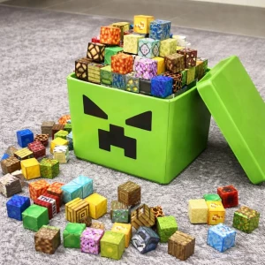 Mix Klocków Magnetycznych Minecraft z pudełkiem –218 el.