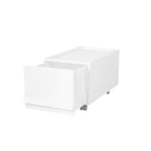 Modułowy pojemnik Wave Junior Snow z kółkami 43,4x 27,2 x 22 cm, wąski - 1 szuflada - kółka Phoenix
