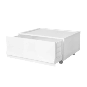 Modułowy pojemnik Wave Snow z kółkami 54,6 x 43,4x 22 cm, szeroki - 1 szuflada - kółka Phoenix
