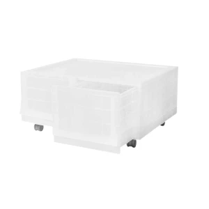 Modułowy pojemnik Wave twin Mist z kółkami 54,6 x43,4 x 22 cm, szeroki - 2 szuflady - kółka Phoenix