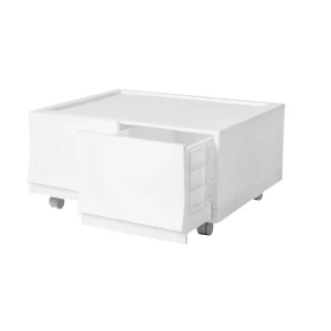 Modułowy pojemnik Wave twin Snow z kółkami 54,6 x43,4 x 22 cm, szeroki - 2 szuflady - kółka Phoenix