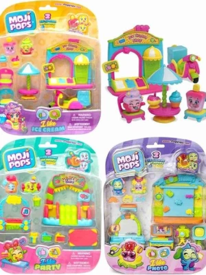 MOJI POPS OGROMNY ZESTAW 3 SZTUKI I LIKE ICE CREAM + PARTY + PHOTO FIGURKI