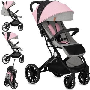 MoMi ESTELLE PLUS LIGHT wózek spacerowy różowy MoMi ESTELLE PLUS LIGHT wózek spacerowy różowy