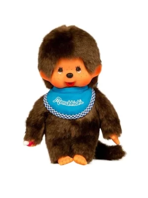 Monchhichi - ORYGINALNA- Pluszowa małpka 20cm, chłopiec niebieski