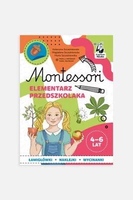 "Montessori. Elementarz przedszkolaka" książka z zadaniami i naklejkami EDGARD