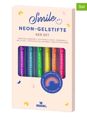 moses. Długopisy żelowe (12 szt.) "Smile" w różnych kolorach rozmiar: onesize
