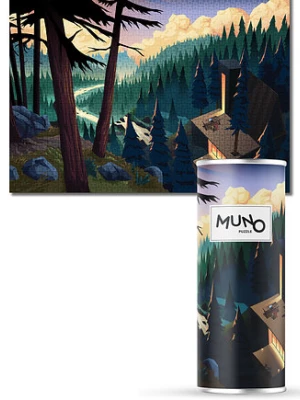 Muno Puzzle Forest Retreat by Michał Adamiec 2000 el. w ozdobnej tubie MUNO puzzle