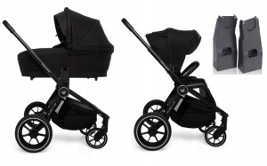 Muuvo Quick 4.0 Classic Black 3w1 z Joie i-Snug 2 i-Size + Adaptery