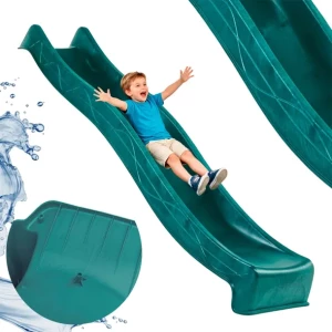 NAJDŁUŻSZA Zjeżdżalnia Ślizg 3m Ciemno Zielona Wodna Plac Zabaw dla Dzieci