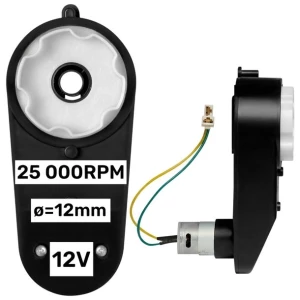 Napęd PRZEKŁADNIA Z SILNIKIEM 12V/25000rpm/45W do pojazdów na akumulator