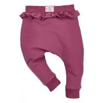 Nini Spodnie niemowlęce z bawełny organicznej dla dziewczynki 12 miesięcy, rozmiar 80