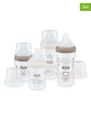 NUK 4-częściowy zestaw butelek "Perfect Match" w kolorze biało-beżowym rozmiar: onesize