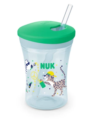 NUK Kubek "Action Cup" w kolorze zielono-błękitnym do nauki picia - 230 ml rozmiar: onesize