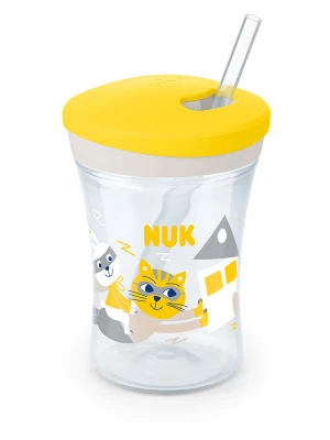NUK Kubek "Action Cup" w kolorze żółto-szarym do nauki picia - 230 ml rozmiar: onesize
