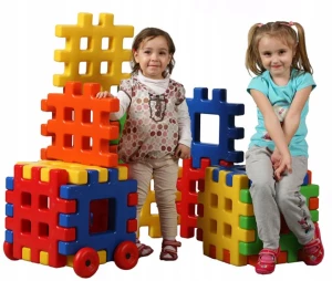 OGROMNE KLOCKI EDUKACYJNE WAFLE GIGANT -35x35cm 20 el POLSKIE