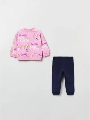 OVS Komplet bluza i legginsy LOONEY TUNES 1848466 Różowy Regular Fit