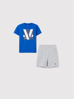 OVS Komplet t-shirt i szorty sportowe 1493054 Niebieski Regular Fit