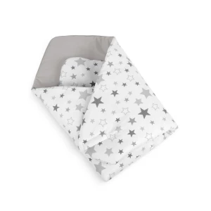 Owijka dziecięca Bellatex Stars szara, 75 x 75 cm