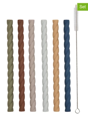 OYOY mini 6-częściowy zestaw słomek "Mellow" w różnych kolorach - dł. 16 cm rozmiar: onesize