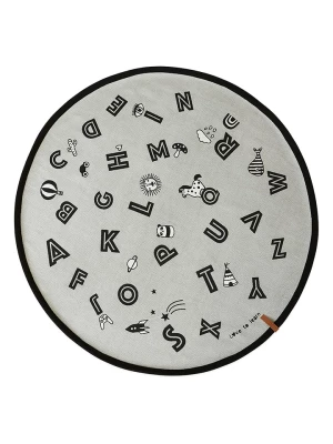 OYOY mini Dywan "The Alphabet" w kolorze jasnoszarym - Ø 120 cm rozmiar: onesize