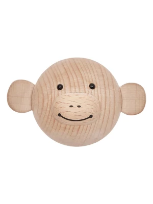 OYOY mini Haczyk "Monkey" w kolorze jasnobrązowym na ubrania rozmiar: onesize