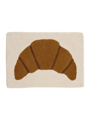 OYOY mini Wełniany dywan "Croissant" w kolorze jasnobrązowo-brązowym rozmiar: onesize
