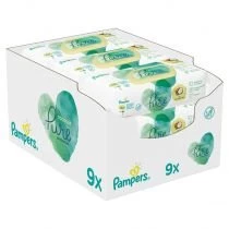 Pampers Coconut Pure Chusteczki nawilżające dla dzieci 9 x 42 szt.