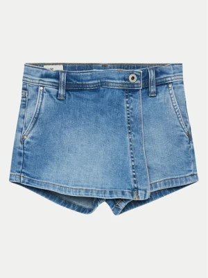 Pepe Jeans Szorty jeansowe A-Line Skort Hw Jr PG800862 Niebieski Regular Fit