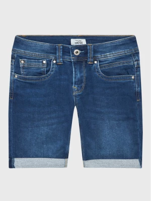 Pepe Jeans Szorty jeansowe Tracker Short PB800696JS0 Niebieski Slim Fit