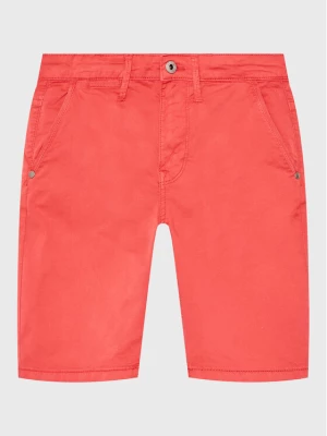 Pepe Jeans Szorty materiałowe Blueburn Short PB800726C75 Czerwony Regular Fit