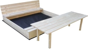 Piaskownica 150x146 ławeczki + stolik +GRATIS