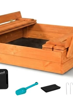 Piaskownica Drewniana Impregnowana Zamykana 100 cm Otwory Montażowe