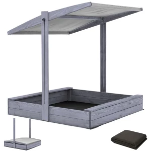 PIASKOWNICA Drewniana z Daszkiem SZARA IMPREGNOWANA 120 Dla Dzieci KOLORY!