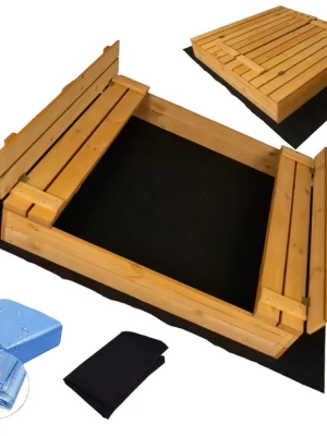 PIASKOWNICA DREWNIANA ZAMYKANA 120cm IMPREGNOWANA