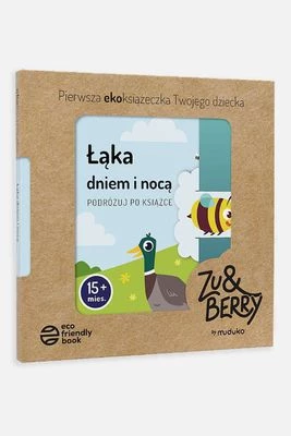 "Pierwsza ekoksiążeczka Twojego dziecka. Podróżuj po książce: Łąka dniem i nocą" książka obrazkowa MUDUKO