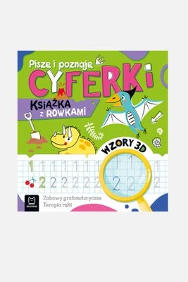 Piszę i poznaję Cyferki Wzory 3D książka z rowkami AKSJOMAT